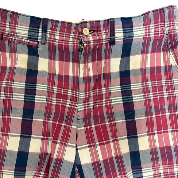 Polo Ralph Lauren Shorts Mens Size 33 Plaid Khakis Chino Flat Front - Picture 5 of 7